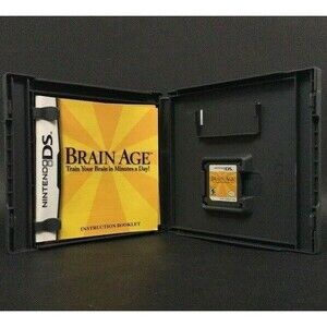 Brain Age: Train Your Brain in Minutes a Day (Nintendo DS, 2006) + Manual!
